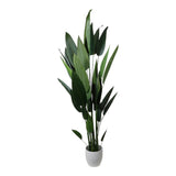 Kopu® Kunstplant Canna 210 cm 32 bladeren - in zwarte pot - Bloemriet