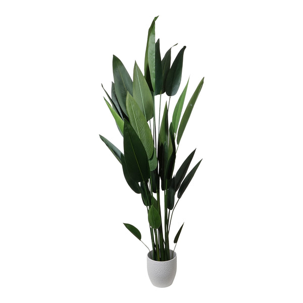 Kopu® Kunstplant Canna 210 cm 32 bladeren - in zwarte pot - Bloemriet