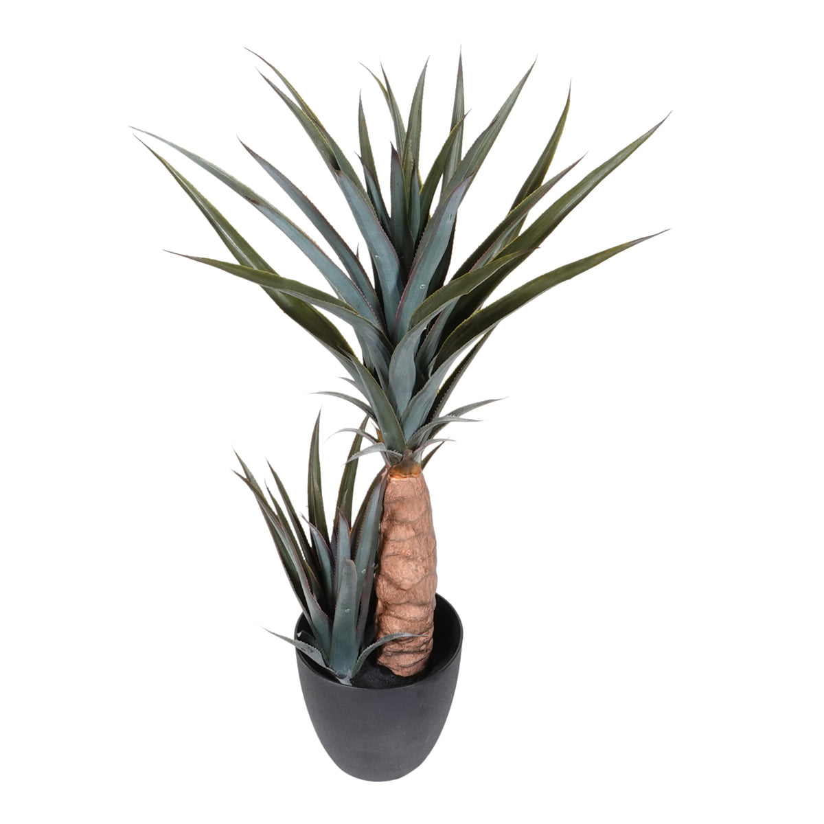 Kopu® Kunstplant Agave 80 cm in zwarte Pot - 2 stammen - Nepplant