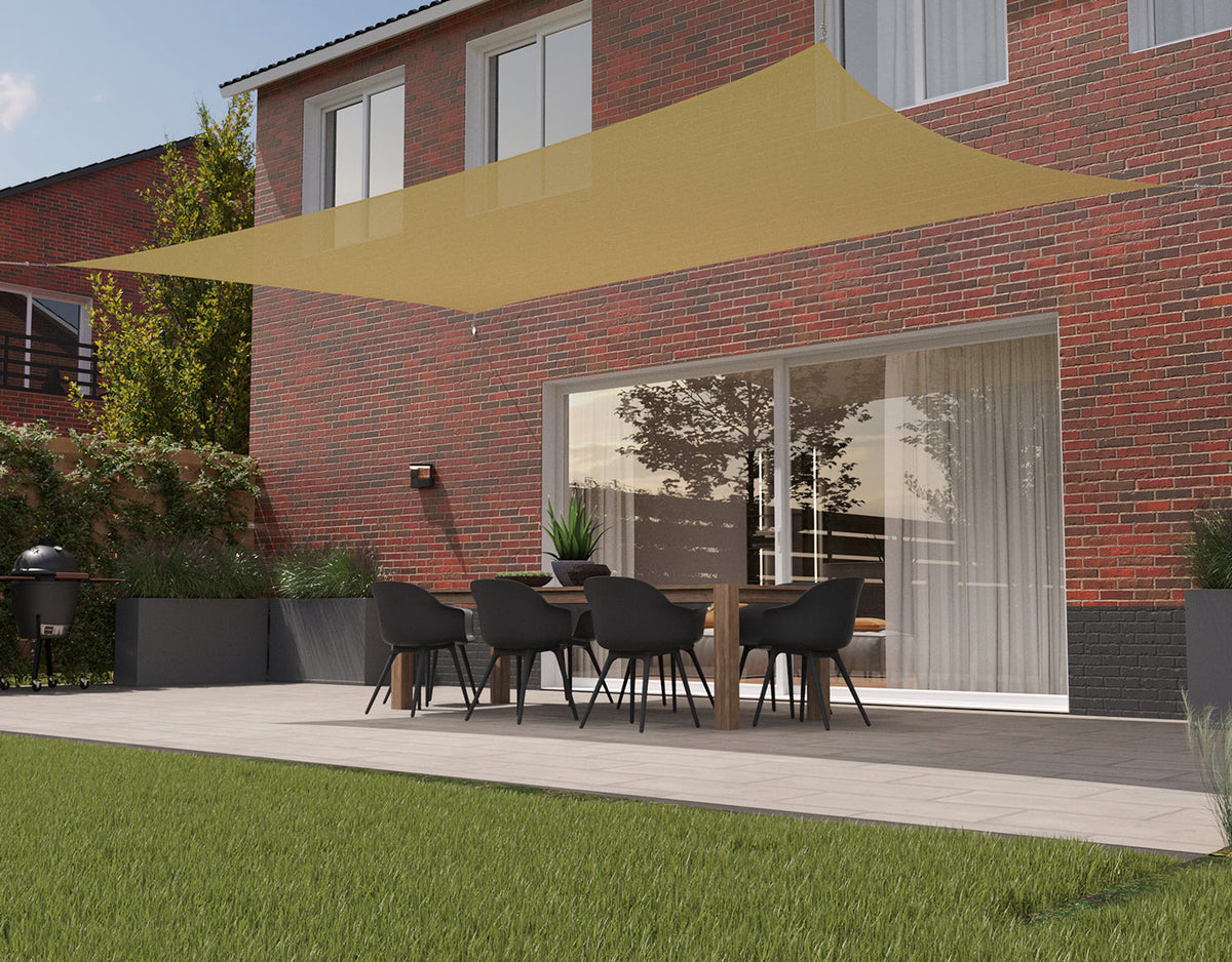 Kopu® Schaduwdoek Rechthoek 280 gram Waterdoorlatend 3x4 m - Creme