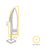 Kopu® Parasolhoes XL voor Zweefparasol 3 x 3 m Vierkant - Grijs