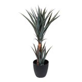 Kopu® Kunstplant Agave 80 cm in zwarte Pot - 2 stammen - Nepplant