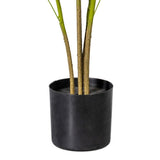 Kopu® Kunstplant Hennep 90 cm met zwarte Pot - 73 bladeren