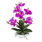 Kopu® Kunstbloem Orchidee 41 cm Paars met Bloemschaal - Phalaenopsis