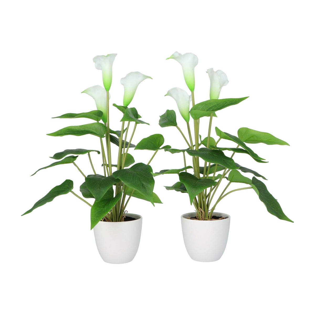 Kopu® 2 stuks Calla Kunstplant 44 cm - Zantedeschia Bekerplant Wit