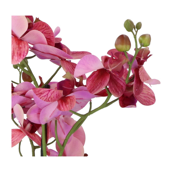 Kopu® Kunstbloem Orchidee 65 cm Lila met zwarte Sierpot - Phalenopsis