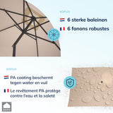 Kopu® Sevilla Parasol Rechthoek 200x300 cm met Hoes - Balkonparasol Creme