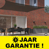 Kopu® Schaduwdoek Driehoek 5x5x7,1mtr 280 grams Waterdoorlatend Grijs