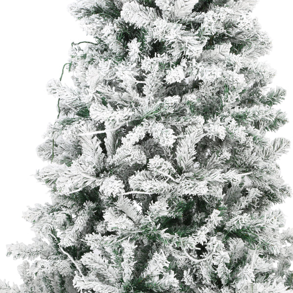 Excellent Trees® Rova Witte Kerstboom met Sneeuw en LED Verlichting ⌀110cm - ↕210cm