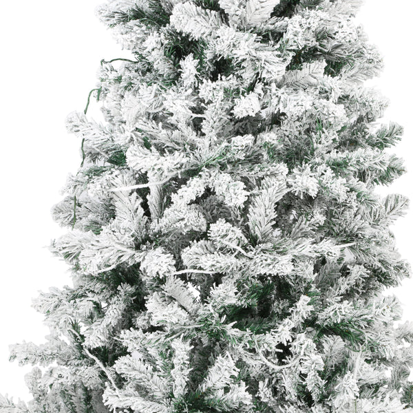 Excellent Trees® Rova Witte Kerstboom met Sneeuw en LED Verlichting ⌀110cm - ↕210cm