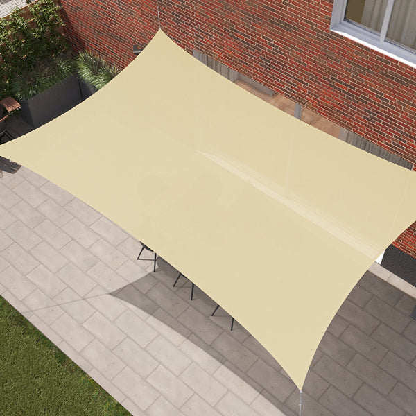Kopu® Schaduwdoek Rechthoek 280 gram Waterdoorlatend 4x5 m - Creme