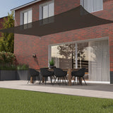 Kopu® Schaduwdoek Rechthoek 280 gram Waterdoorlatend 4x5 m - Grijs
