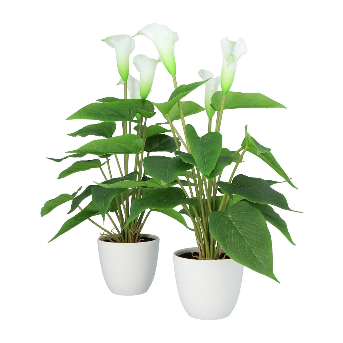 Kopu® 2 stuks Calla Kunstplant 44 cm - Zantedeschia Bekerplant Wit