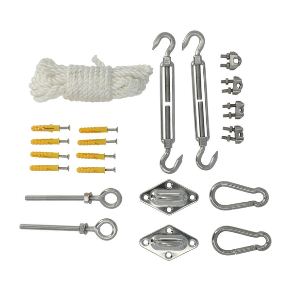 Kopu® schaduwdoek montageset Nylon koord RVS