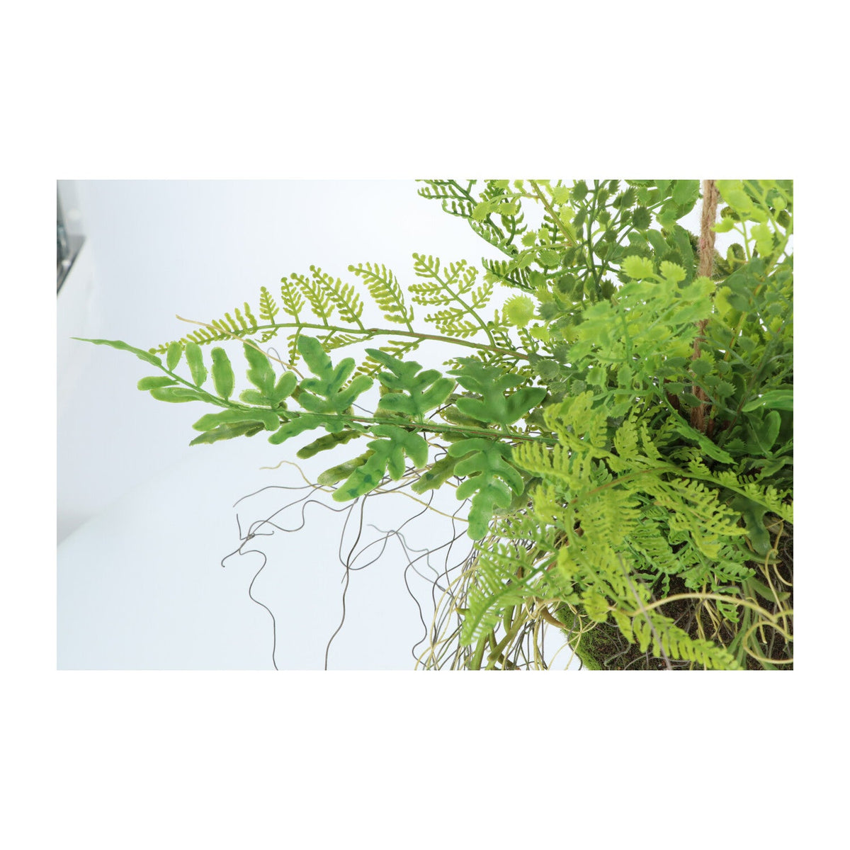 Kopu Kunstplant BOL met diverse Varen Hangplanten 25 cm - Groen