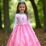 Elsa Verkleed Jurk met Ster Roze
