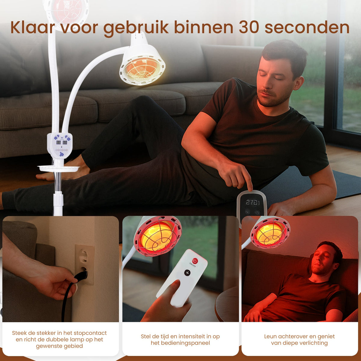 Dubbele infraroodlamp