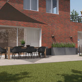 Kopu® Schaduwdoek Driehoek 5x5x7,1mtr 280 grams Waterdoorlatend Grijs