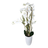 Kopu® Kunstplant Orchidee 160 cm Wit in Hoge Bloempot - Phalaenopsis