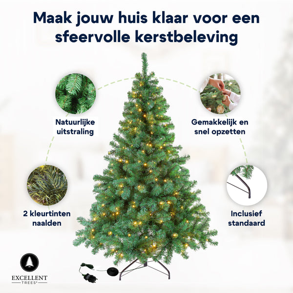 Kerstboom Excellent Trees® LED Stavanger 300 cm met 850 LED Lampjes Kerstboom - ⌀170cm - ↕300cm