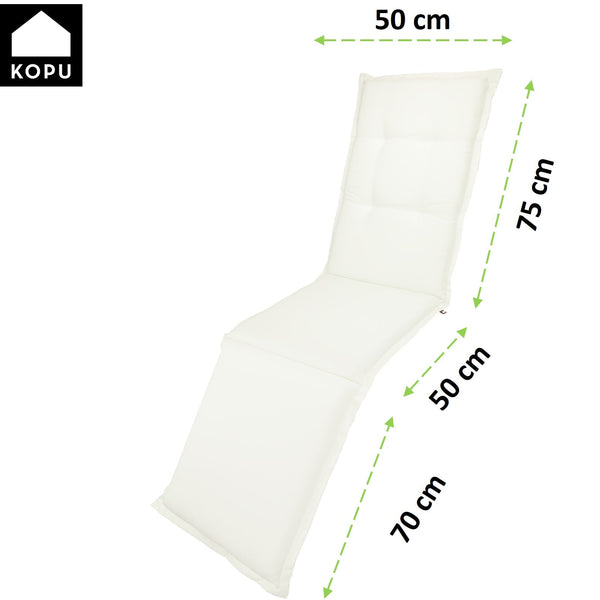 Kopu® Prisma Aquamarine - Deckchairkussen - 200x50 cm - Groen