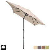 Kopu® Sevilla Parasol Rechthoek 200x300 cm met Hoes en voet - Creme