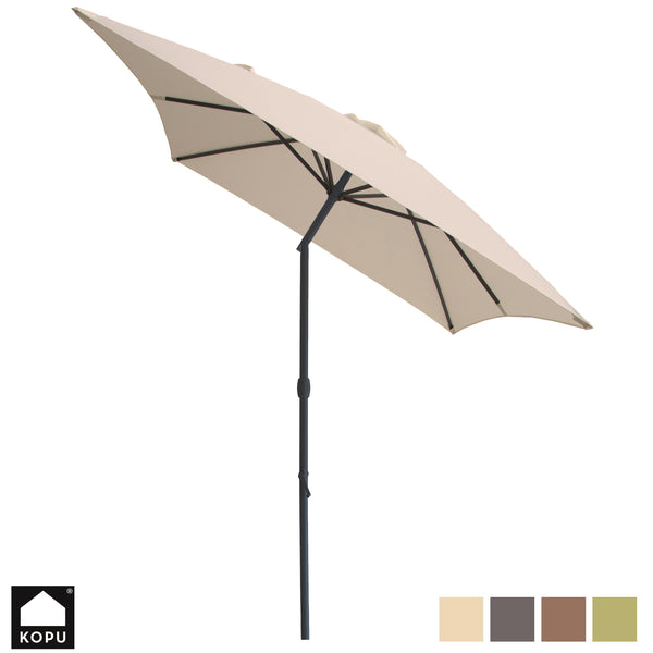 Kopu® Sevilla Parasol Rechthoek 200x300 cm met Hoes en voet - Creme