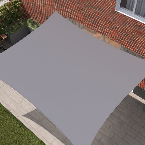 Kopu® Schaduwdoek Rechthoek 4x5 m Waterdicht - Zonnedoek - Grijs