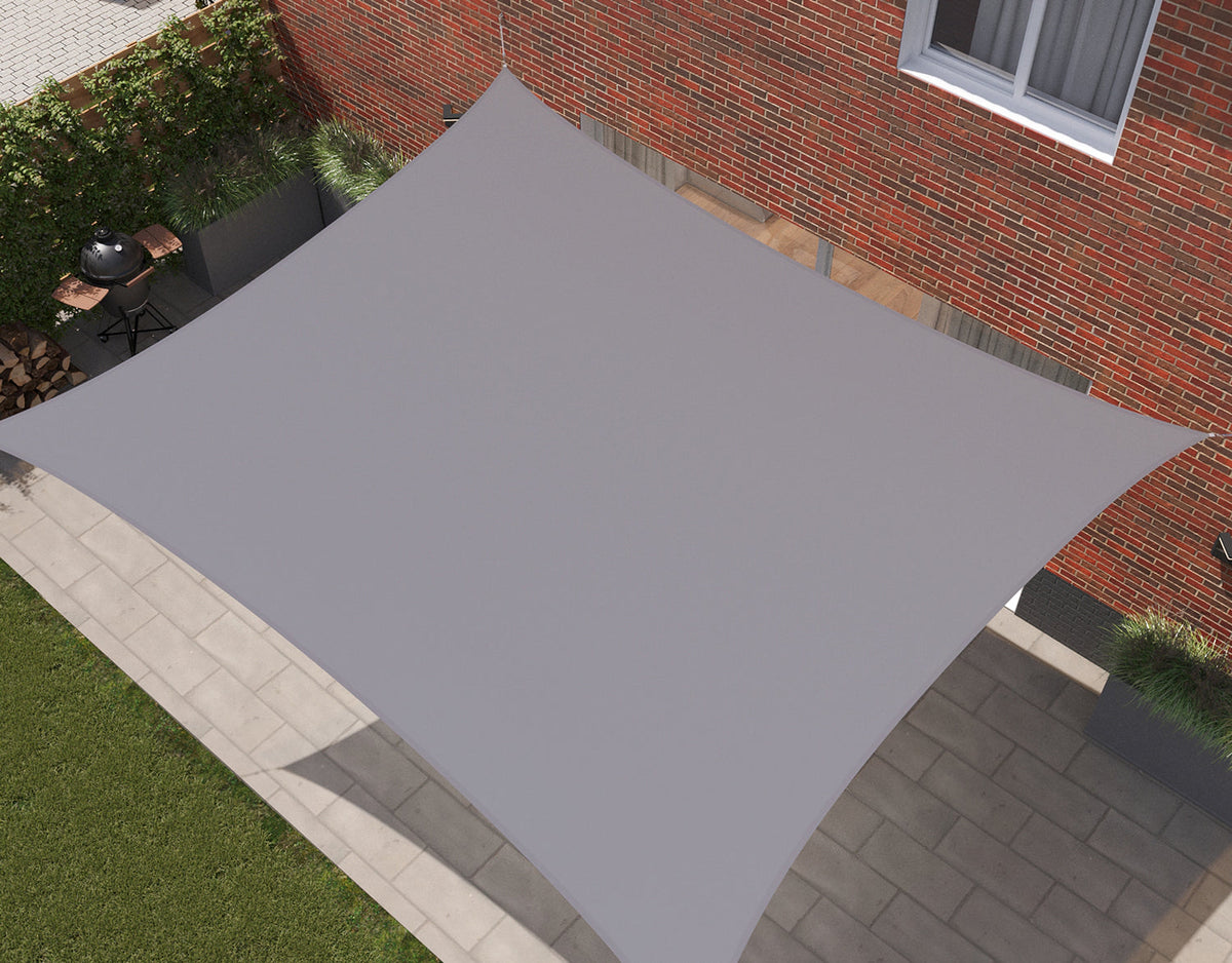 Kopu® Schaduwdoek Rechthoek 3x5 m Waterdicht - Zonnedoek - Grijs
