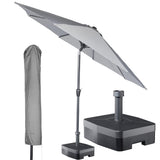 Kopu® Calma Parasolset Rond 300 cm met Hoes en Voet - Lichtgrijs (Copy)