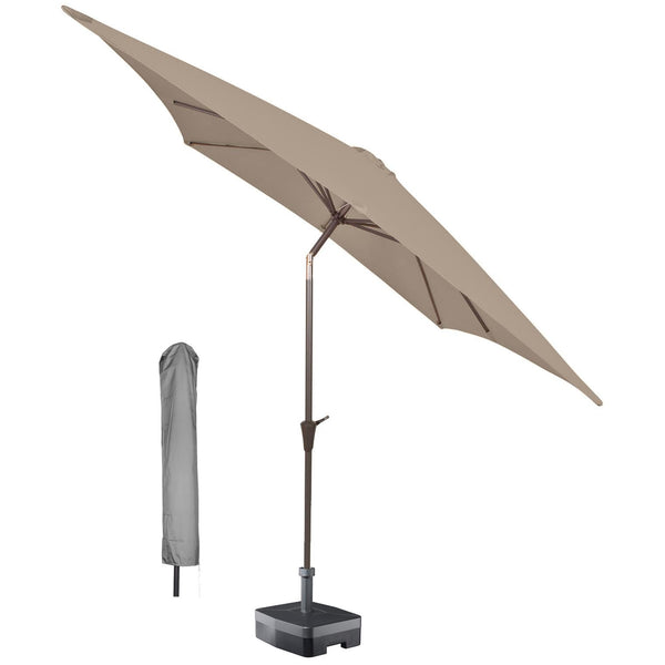 Kopu® Altea Parasolset Vierkant 230x230 cm met Hoes - Taupe