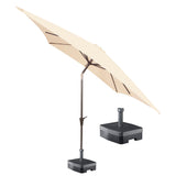 Kopu® vierkante parasol Malaga 200x200 cm met voet - Naturel