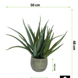 Kopu Kunstplant Aloe Vera 48 cm in binnenpot met aarde - 30 bladeren