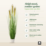 Kopu® Kunstplant Pampusgras 95 cm - 3 pluimen - in witte pot