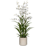 Kopu® Kunstbloem Orchidee Oncidium 98cm in pot - Wit