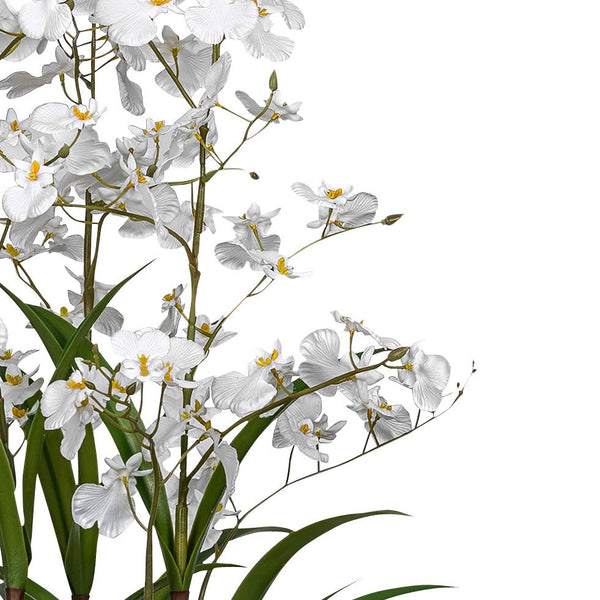 Kopu® Kunstbloem Orchidee Oncidium 98cm in pot - Wit