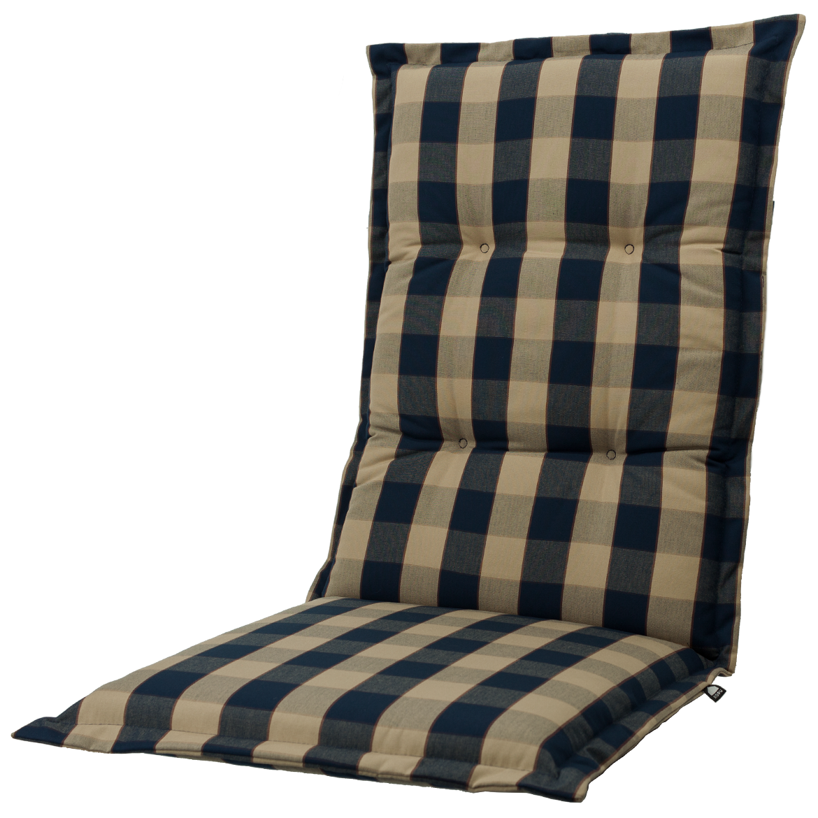 Kopu® Country Blue - Comfortabel Tuinkussen met Hoge Rug - Blauw