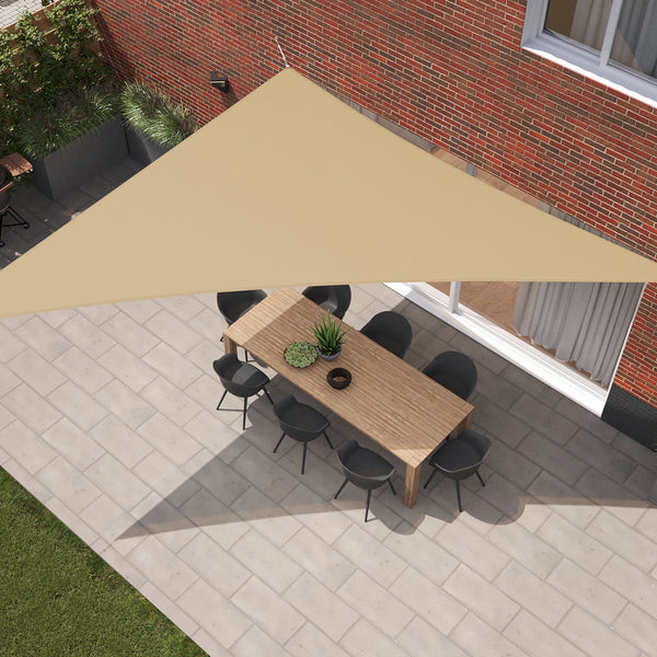 Kopu® Schaduwdoek Driehoek 3x4x5 mtr 230 grams Waterdicht - Zand