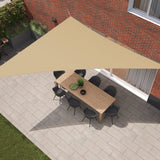 Kopu® Schaduwdoek Driehoek 5x5x7,1 mtr 230 grams Waterdicht - Zand