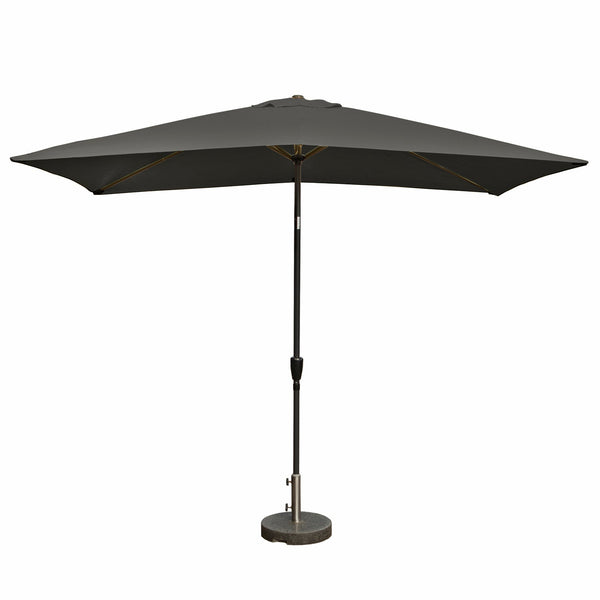 Kopu® Bilbao Rechthoekige Parasol 150x250 cm met Knikarm - Antraciet