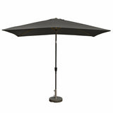 Kopu® rechthoekige parasol Bilbao 150x250 cm met hoes en voet - Antraciet