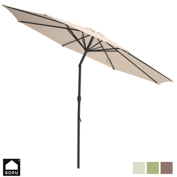 Kopu® Valencia Parasol Rond 300 cm met Beschermhoes - Creme