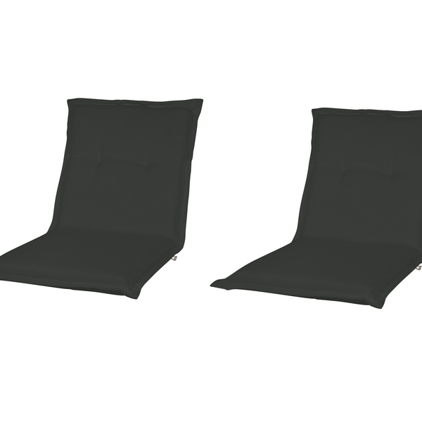 2 stuks Kopu® Prisma Antraciet Tuinkussen Lage Rug