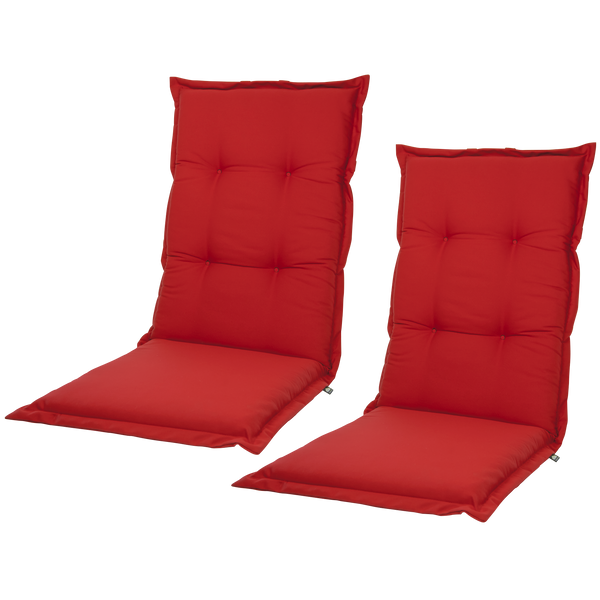 Kopu® Prisma Red Comfortabel Tuinkussen Hoge Rug - 2 stuks