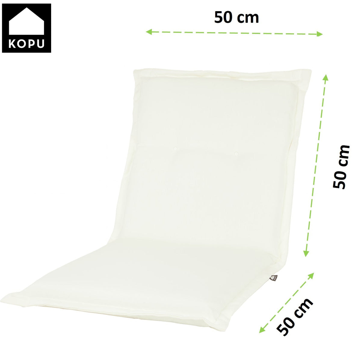 Kopu® Prisma Linnen Hoogwaardig Tuinkussen Lage Rug - beige