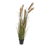 Kopu® Kunstplant Pluimgierst 122 cm - 5 halmen - in zwarte pot