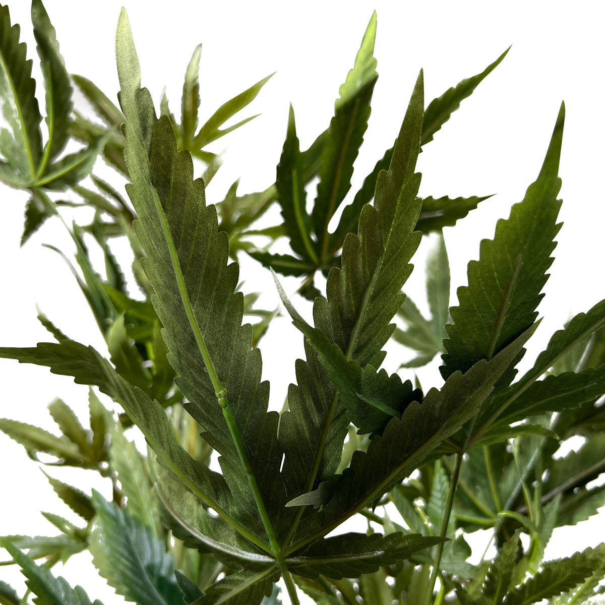 Kopu® Kunstplant Hennep 90 cm met zwarte Pot - 73 bladeren