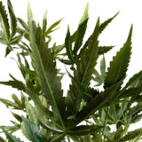 Kopu® Kunstplant Hennep 90 cm met zwarte Pot - 73 bladeren