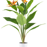 Kopu® Kunstplant Strelitzia 80cm pot wit/groen - Paradijsvogelplant