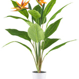 Kopu® Kunstplant Strelitzia 80cm pot wit-groen - Paradijsvogelplant